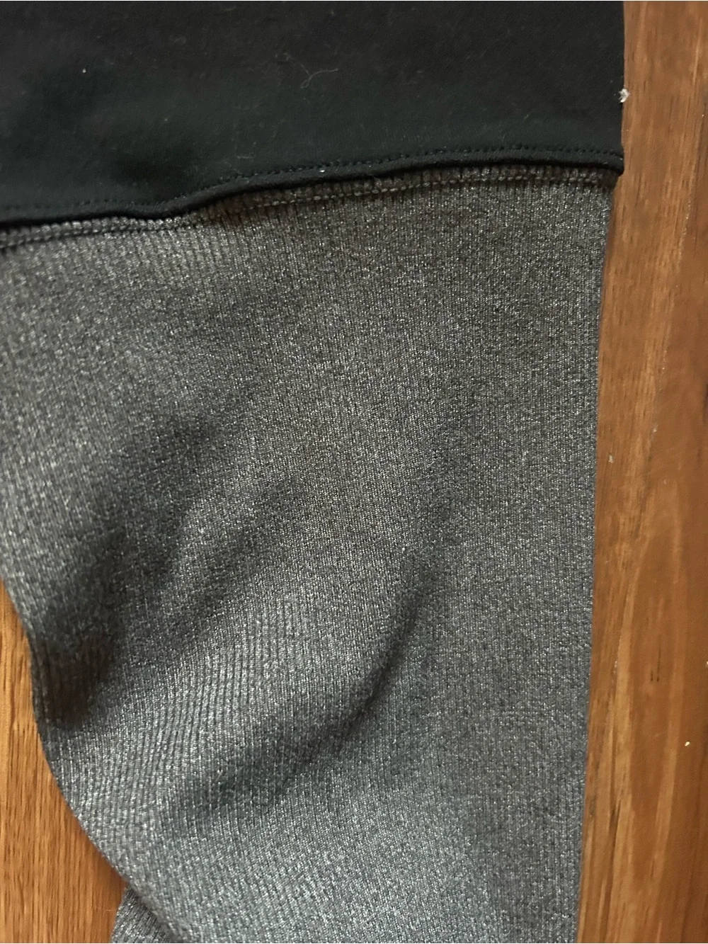 ALO Yoga Black Leggings with Attached Gray Tights